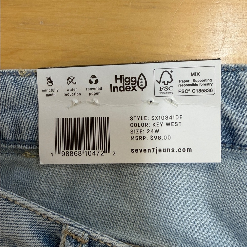 Size 24W Seven7 Loose Straight Jean - Picture 5 of 7